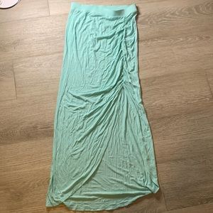 Sky blue maxi skirt with slit